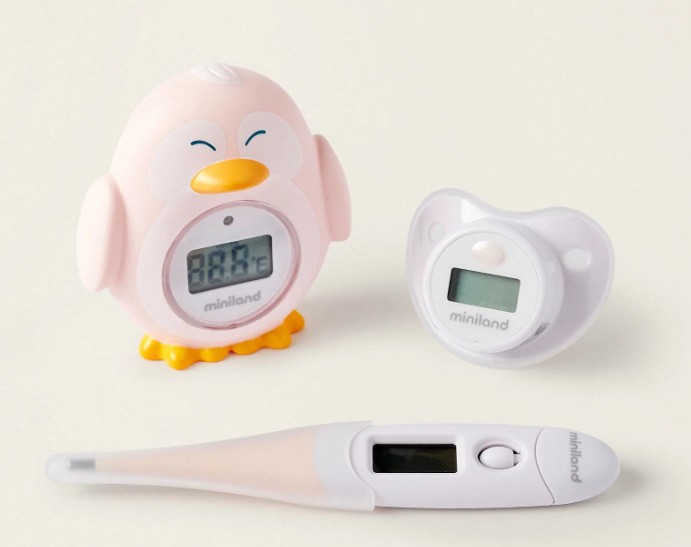 Set 3 Thermometer für Kinder rosa